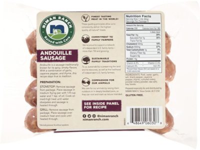 Niman Ranch Sausage Pork Andouille - 12 Oz - Image 4