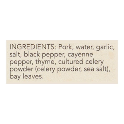 Niman Ranch Sausage Pork Andouille - 12 Oz - Image 3