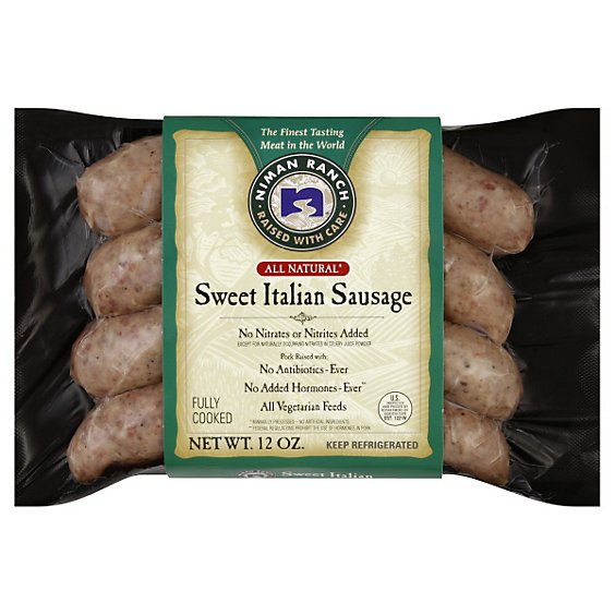 Niman Ranch Sausage Pork Sweet Italian - 12 Oz