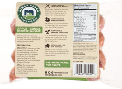 Niman Ranch Sausage Pork Apple Gouda - 12 Oz - Image 4