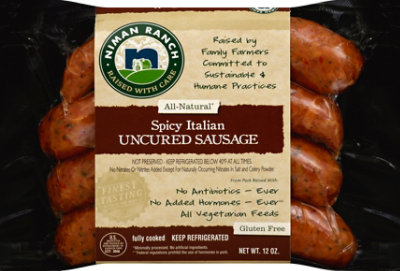 Niman Ranch Sausage Pork Spicy Italian - 12 Oz - Image 2