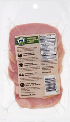 Niman Ranch Bacon Canadian Sliced Uncured - 7 Oz - Image 4