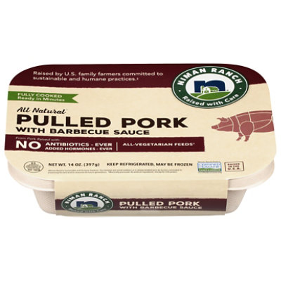 Niman Ranch Pork Pulled Cooked W/Bbq Sauce - 14 Oz - Image 1