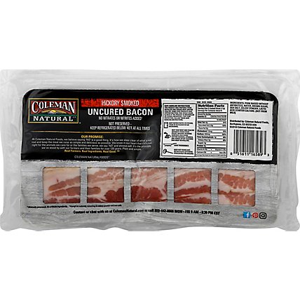 Coleman Natural Bacon Uncured Hickory Smoked - 12 Oz - Image 6