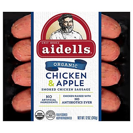 Aidells Sausage Chicken & Apple Organic - 12 Oz - Image 3