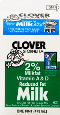 Clover Milk 2% Rf - 16 Oz - andronicos
