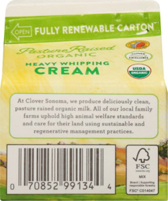 Clover Org Heavy Cream - 8 Oz - Image 5