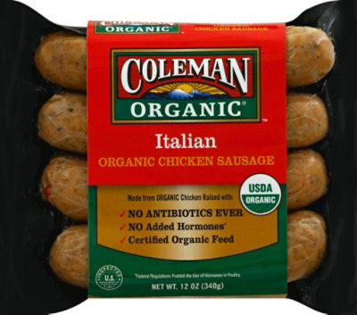 Coleman Organic Chicken Sausage Organic Italian - 12 Oz - Image 2