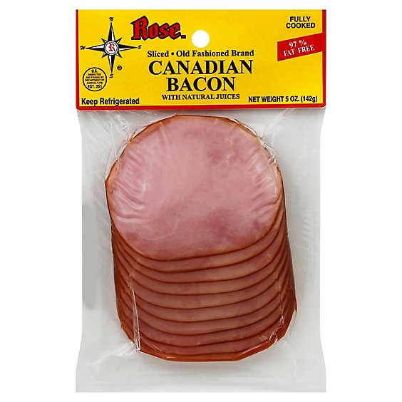 Rose Canadian Bacon Sliced - 5 Oz
