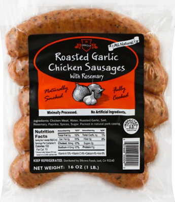 Dibrova Chicken Sausage Garlic Rosemary - 16 Oz - Image 2