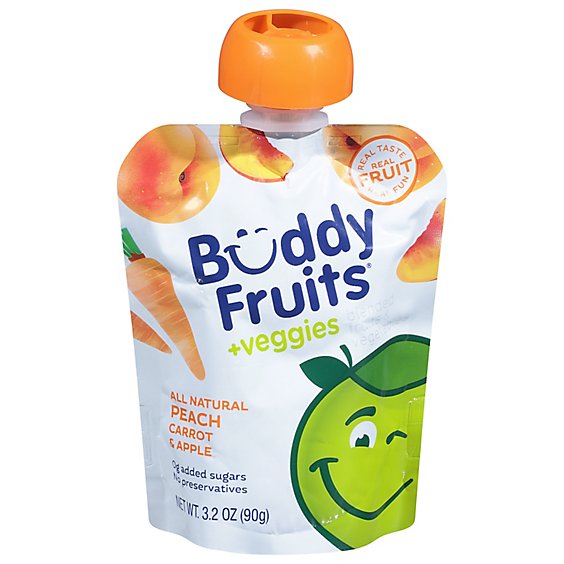 Buddy Fruits & Veggies Fruits & Vegetables Blended Apple Carrot & Orange - 3.2 Oz