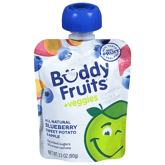 Buddy Fruits & Veggies Fruits & Vegetables Blended Apple Sweet Potato & Blueberry - 3.2 Oz