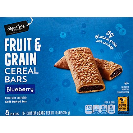 Signature SELECT Cereal Bars Fruit & Grain Blueberry - 8-1.3 Oz