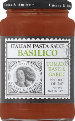 Cucina & Amore Pasta Sauce Italian Basilico Tomato Basil & Garlic Jar - 16.8 Oz - Image 2