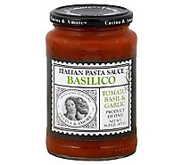 Cucina & Amore Pasta Sauce Italian Basilico Tomato Basil & Garlic Jar - 16.8 Oz