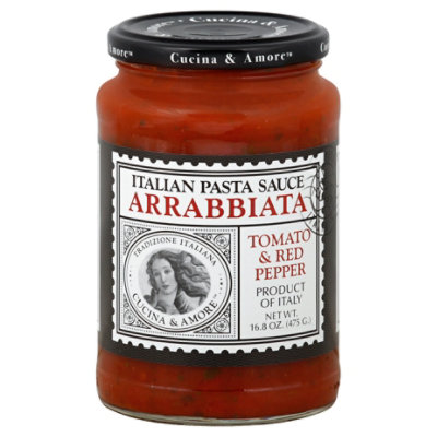 Cucina & Amore Pasta Sauce Italian Arrabbiata Tomato & Red Pepper Jar - 16.8 Oz - Image 1