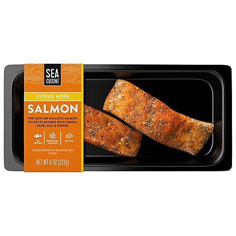 Sea Cuisine Fish Salmon Citrus Herb Rubbed Frozen - 8 Oz