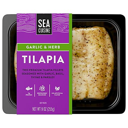 Sea Cuisine Pan Sear Garlic And Herb Tilapia - 9 Oz - Image 1