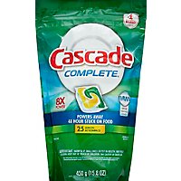 Cascade Complete Dishwasher Detergent ActionPacs Lemon Scent Pouch - 23 Count - Image 2