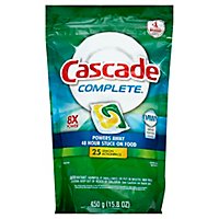 Cascade Complete Dishwasher Detergent ActionPacs Lemon Scent Pouch - 23 Count - Image 1