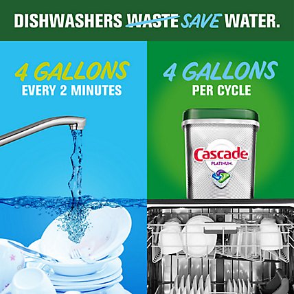 Cascade Platinum Fresh Scent Dishwasher Detergent Pods ActionPacs Tabs - 48 Count - Image 3