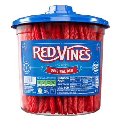 Red Vines Twists Bulk Candy Licorice Original Red Jar - 3.5 Lb - Image 2