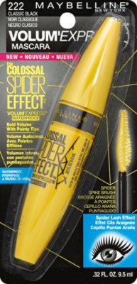 Maybelline The Colossal Spider Effect Mascara Waterproof Classic Black 222 - 0.32 Fl. Oz. - Image 2