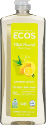 ECOS Dishmate Dish Liquid Bamboo Lemon Bottle - 25 Fl. Oz. - Image 2