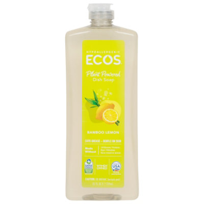 ECOS Dishmate Dish Liquid Bamboo Lemon Bottle - 25 Fl. Oz. - Image 1