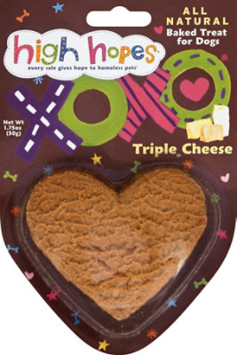 High Hopes XOXO Dog Treats Baked Triple Cheese - 1.75 Oz - Image 2