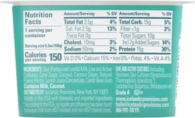 Icelandic Provisions Skyr Coconut - 5.3 Oz - Image 5