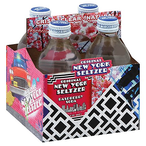 Original New York Seltzer Soda Raspberry - 4-10 Fl. Oz.