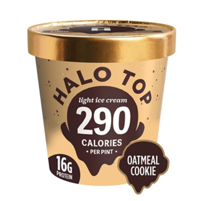 Halo Top Ice Cream Oatmeal Cookie - 1 Pint - Image 1