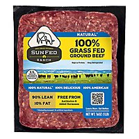 SunFed Ranch Grass Fed Beef Ground Beef Brick 90% Lean 10% Fat - 1.00 Lb - Image 3