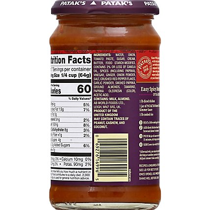 Pataks Simmer Sauce For Spicy Butter Chicken Original Hot - 15 Oz - Image 6