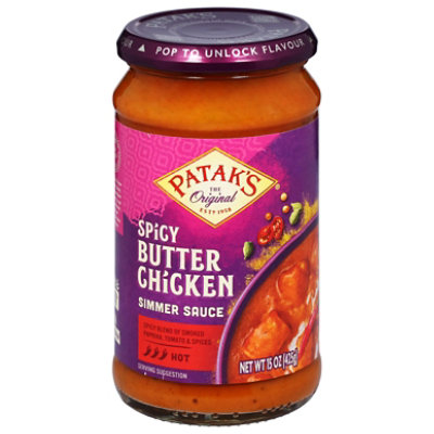 Pataks Simmer Sauce For Spicy Butter Chicken Original Hot - 15 Oz - Safeway