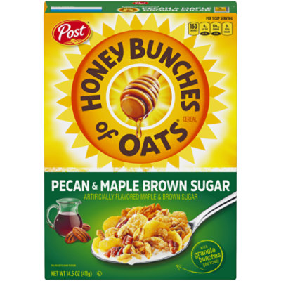 Honey Bunches of Oats Pecan And Maple Brown Sugar Cereal Made With Whole Cereal - 14.5 Oz
