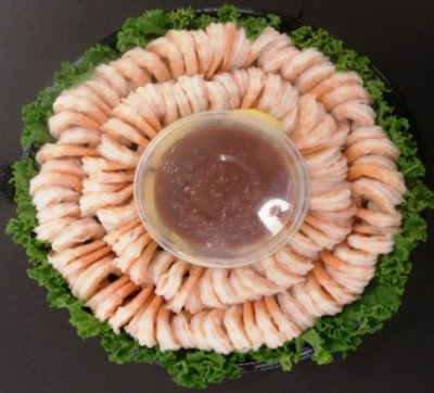 Seafood Counter Shrimp Double Ring Tray Service Case - Each - Image 1