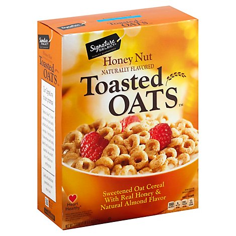 Signature SELECT Cereal Toasted Oats Honey Nut Flavored - 21.6 Oz