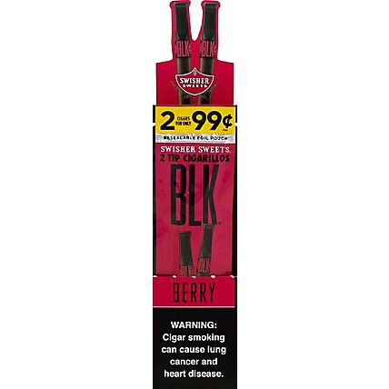 Swisher Sweets Black Berry Tip Cigarillo 2f.99 - Case - Image 1