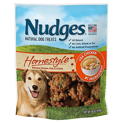 Nudges Natural Dog Treats Homestyle Made With Real Chicken Peas And Carrots - 16 Oz - Image 3