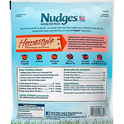 Nudges Natural Dog Treats Homestyle Made With Real Chicken Peas And Carrots - 16 Oz - Image 5