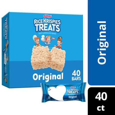 Rice Krispies Kids Snacks Treats Crispy Marshmallow Squares 40 Count - 31.2 Oz - Image 1