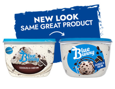 Blue Bunny Premium Cookies And Cream Frozen Dessert - 48 Fl. Oz. - Image 5