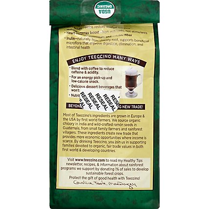 Teeccino Herbal Coffee Organic Caffeine-Free All-Purpose Grind Dark Roast French Roast - 11 Oz - Image 3