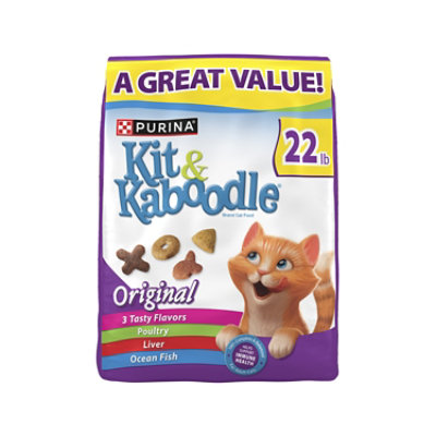 Kit & Kaboodle Cat Food Dry Original Chicken Liver Turkey & Ocean Fish - 22 Lb - Image 1