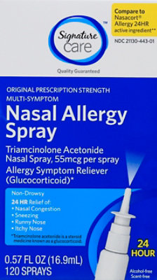 Signature Select/Care Nasal Allergy Spray Multi Symptom Original Strength 55mcg - 0.57 Fl. Oz. - Image 2