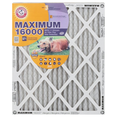 A&H Max Odor Filter 16x20x1 - Each