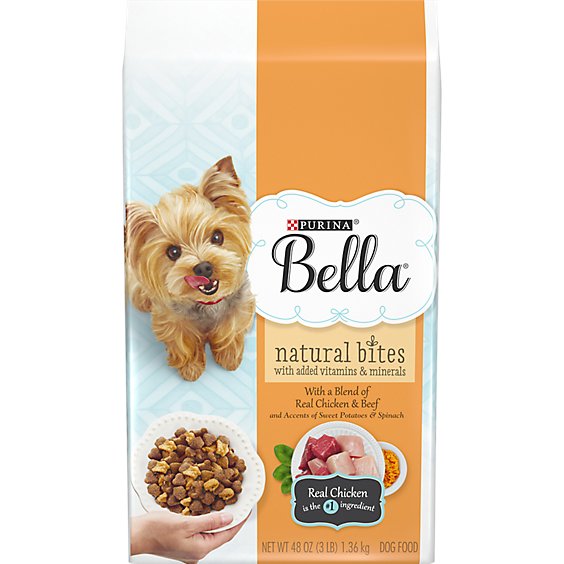 Purina Bella Natural Bites Chicken And Beef And Accents Of Sweet Potatoes Dry Dog Food - 3 Lb