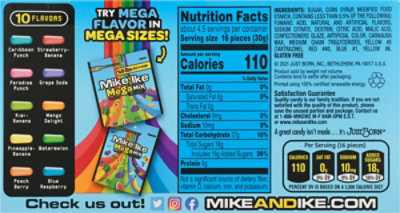 Mike and Ike Candies Mega Mix 10 Flavors - 5 Oz - Image 6